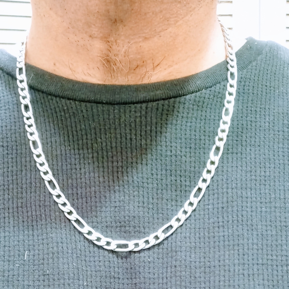 Stainless steel men's figaro chain